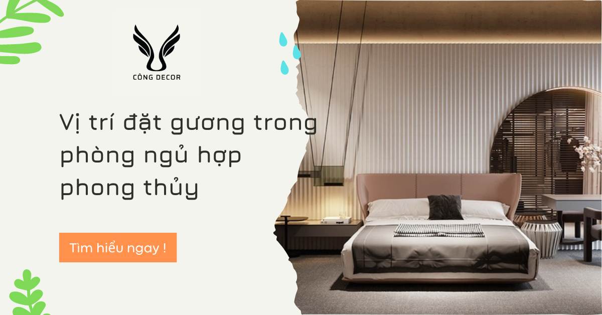 Vị trí đặt gương trong phòng ngủ hợp phong thủy