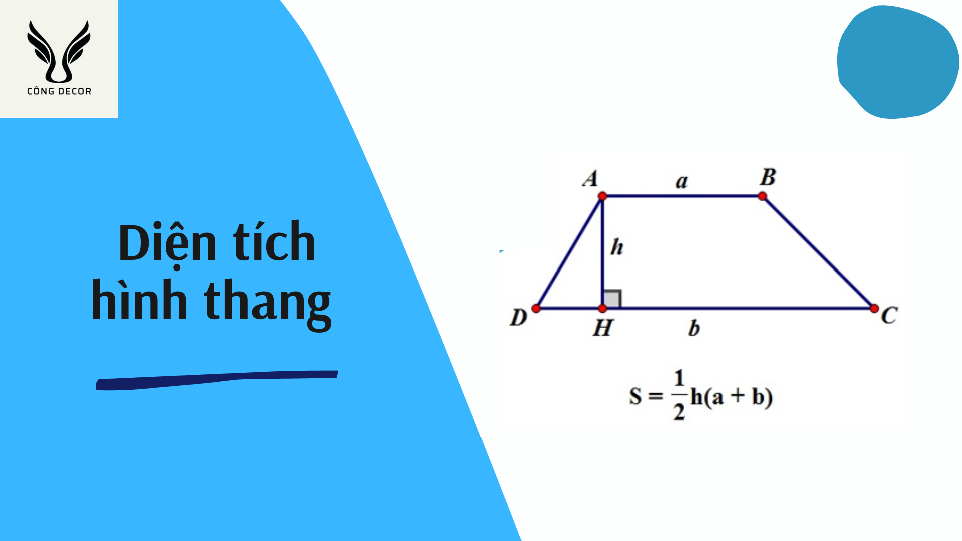 Công thức tính diện tích hình thang 