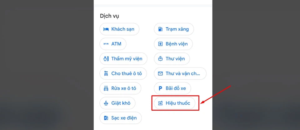 Hướng dẫn cách tìm hiệu thuốc gần nhất trên Google Maps