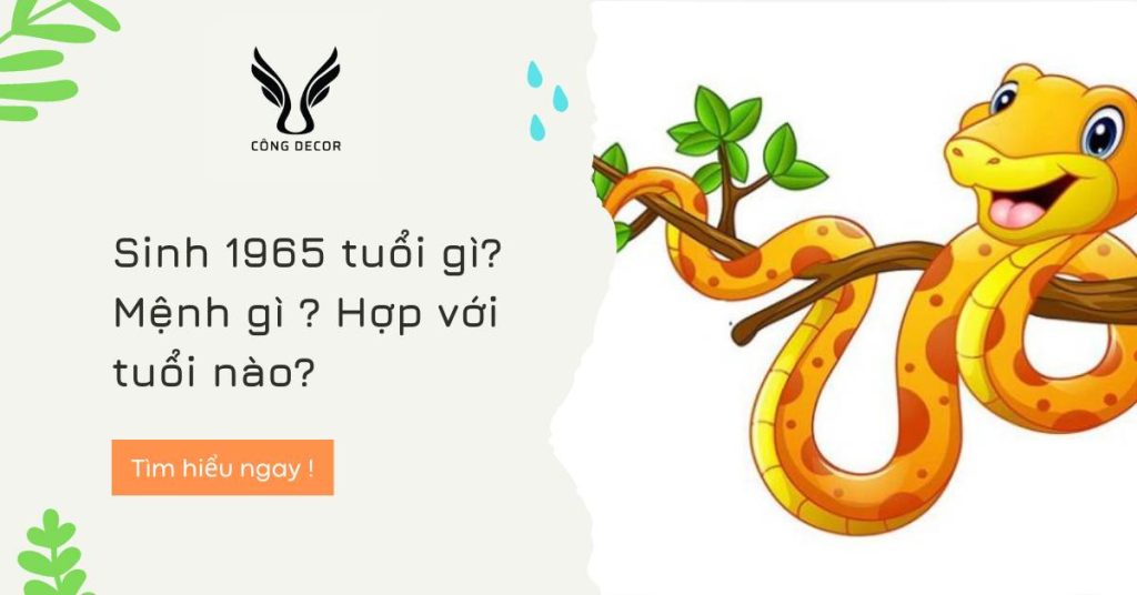 Sinh 1965 tuổi gì? Mệnh gì ? Hợp với tuổi nào? Hợp vật phong thủy nào?