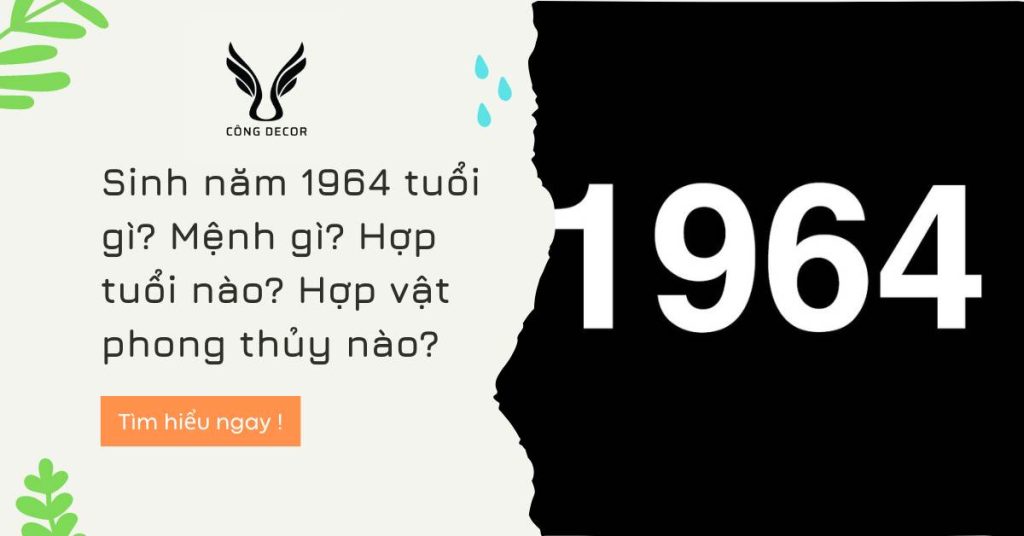 Sinh năm 1964 tuổi gì? Mệnh gì? Hợp tuổi nào? Hợp vật phong thủy nào?