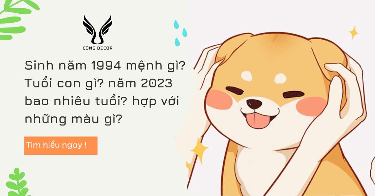 Sinh năm 1994 mệnh gì? Tuổi con gì? năm 2023 bao nhiêu tuổi? hợp với những màu gì?