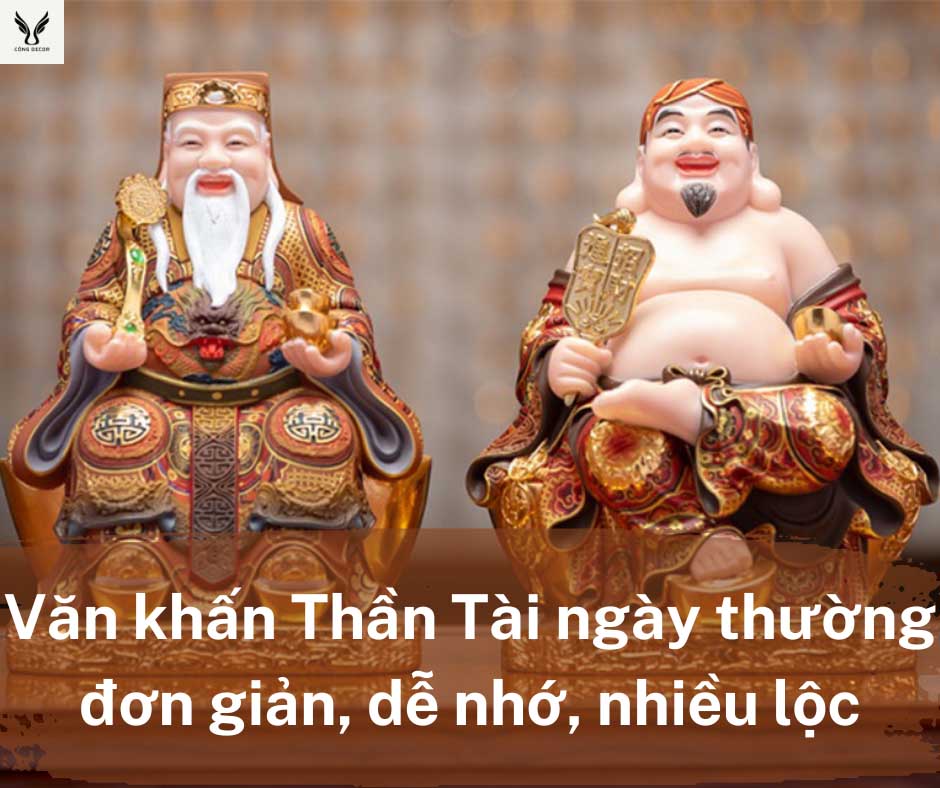 Văn khấn Thần Tài ngày thường đơn giản, dễ nhớ, nhiều lộc