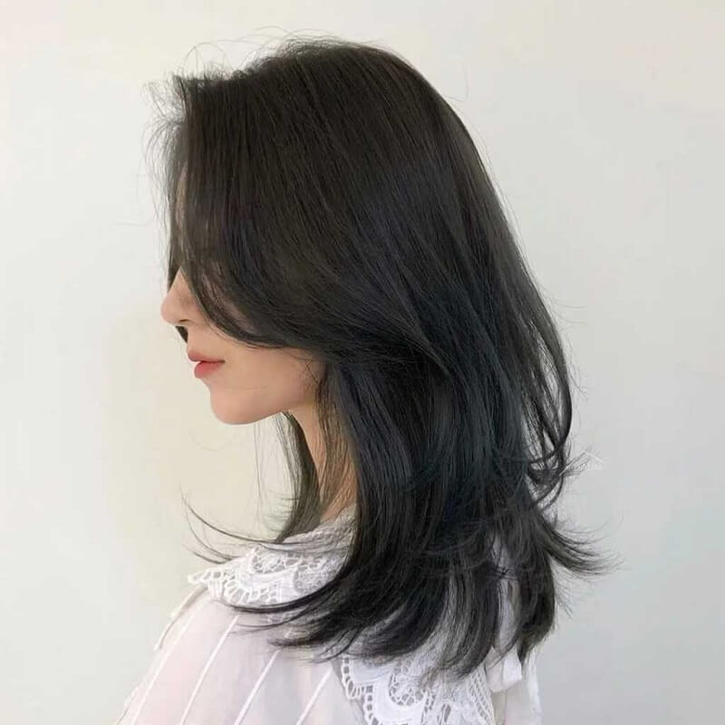 Kiểu tóc Mullet cho nữ mặt tròn