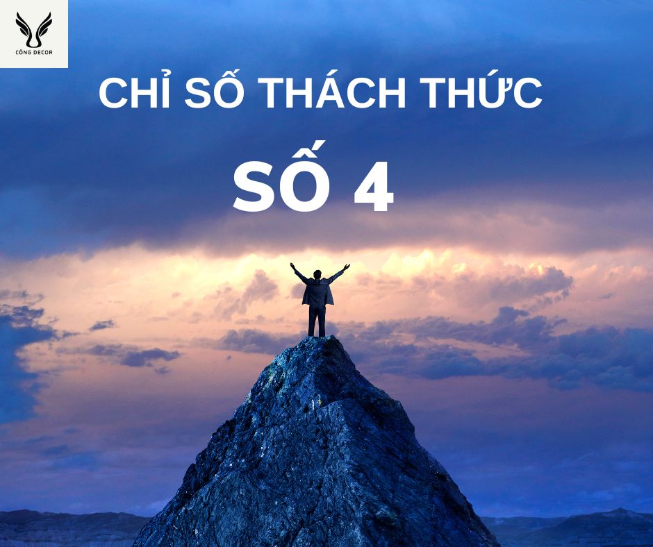 Chỉ số thách thức số 4 trong thần số học con số của kỷ luật, kiên trì, ổn định