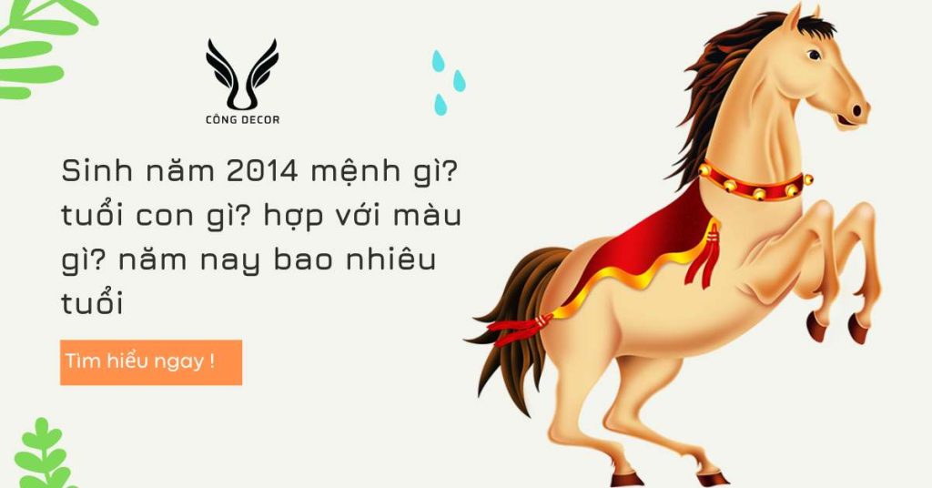 Sinh năm 2014 mệnh gì tuổi con gì hợp với màu gì năm nay bao nhiêu tuổi