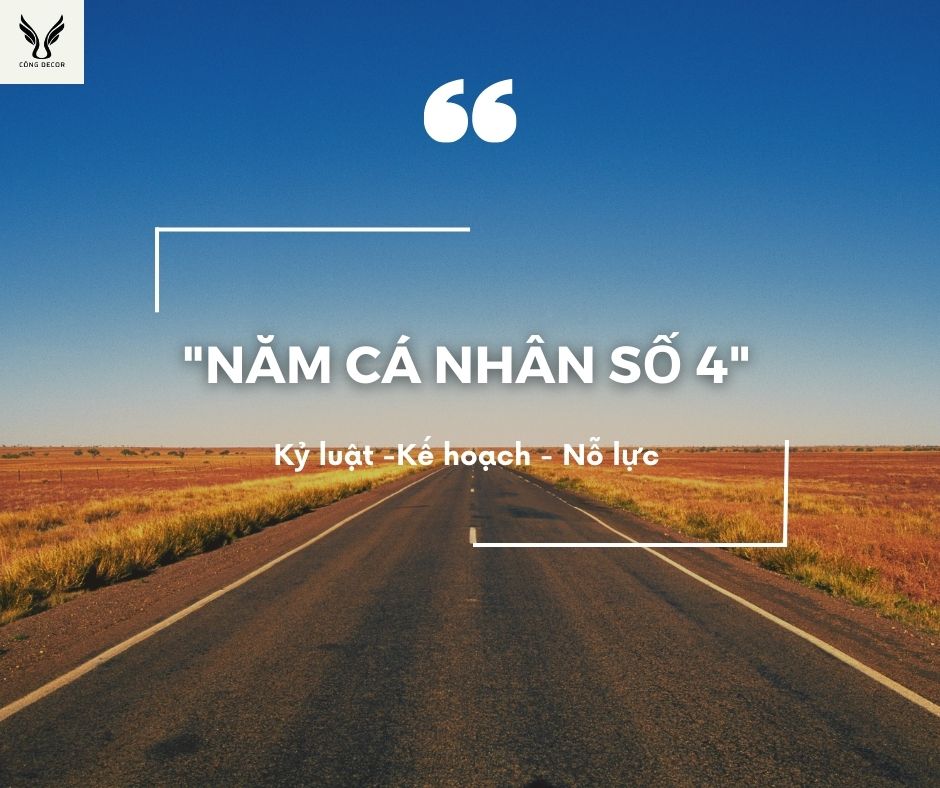 Năm cá nhân số 4 - Năm của Kỷ luật, Kế hoạch và Nỗ lực