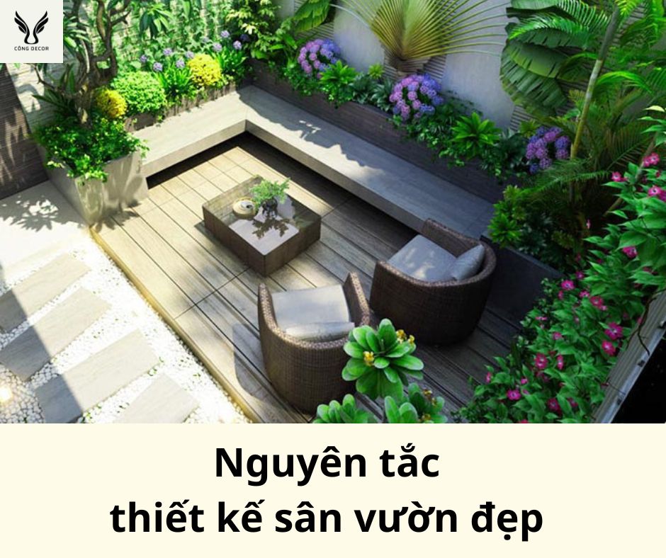 Thiết kế sân vườn đẹp và những nguyên tắc bất di bất dịch trong thiết kế sân vườn