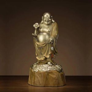 Tượng Phật Di Lặc Cầm Gậy Như Ý