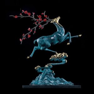 Tượng Hươu Anh Đào Cưỡi Mây