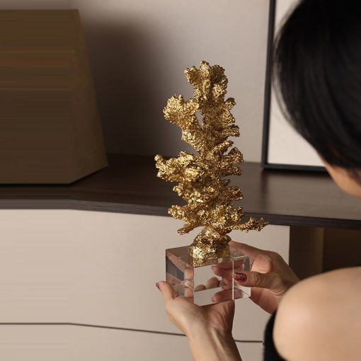 Tượng Decor San Hô Vàng Sang Trọng