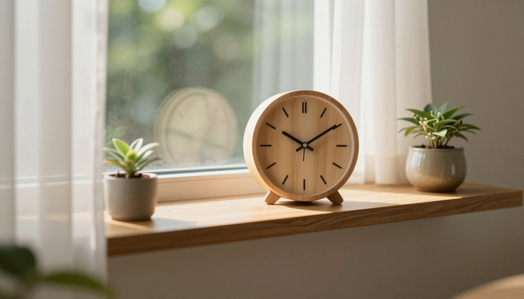 Đồng hồ để bàn tối giản cho góc làm việc