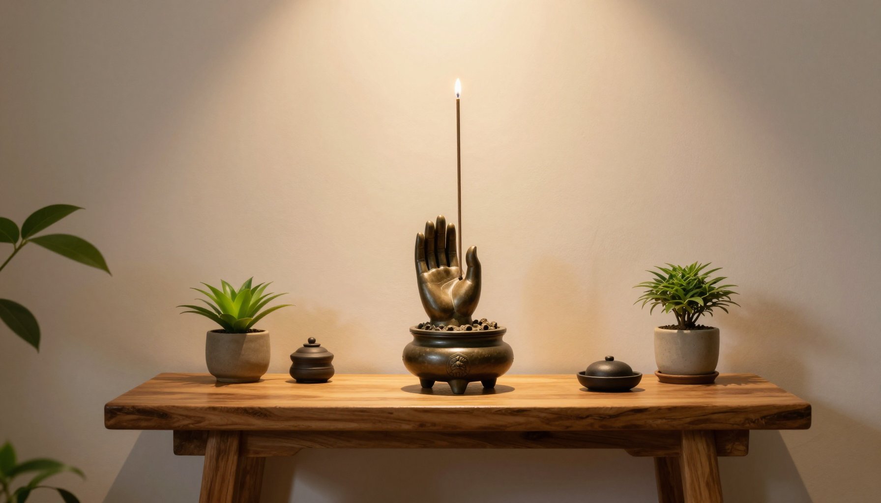 Thác khói trầm hương bàn tay phật làm quà tặng decor