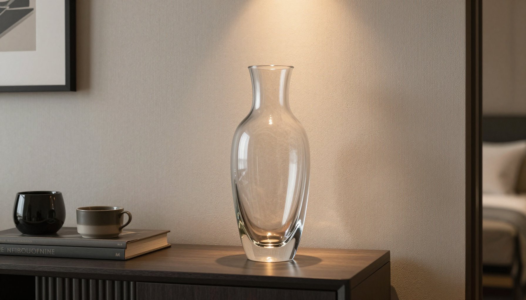 bình hoa decor trong suốt được vệ sinh sạch sẽ sáng bóng